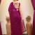 Purple sequence embroidered saree with blouse