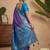 Purple woven design pochampally blouse piece & sarees