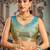 Turquoise woven design zari art silk banarasi saree