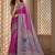 Pink printed banarasi sarees with blouse piece