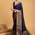 Blue woven designart silk kanjivaram saree with blouse piece