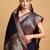 Blue woven designart silk kanjivaram saree with blouse piece