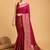 Pink woven design kanjeevaram zari saree with unstitched blouse piece