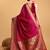 Pink woven design kanjeevaram zari saree with unstitched blouse piece