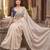 Off white saree with embroidered blouse