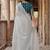 Grey saree with embroidered blouse