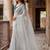 Grey saree with embroidered blouse