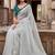 Grey saree with embroidered blouse