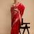 Red woven design banarasi saree with unstitched blouse