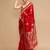 Red woven design banarasi saree with unstitched blouse