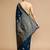 Blue woven design banarasi saree with unstitched blouse