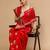 Red ethnic motifs banarasi saree with unstitched blouse