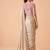 Gold embellished embroidered pure chiffon designer saree