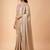 Gold embellished embroidered pure chiffon designer saree