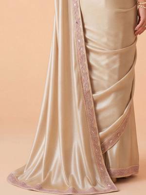 Gold embellished embroidered pure chiffon designer saree 5