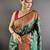 Green classic indian silk rich woven pallu design sarees