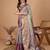 Violet zari woven design saree with unstitched blouse