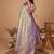 Violet zari woven design saree with unstitched blouse