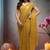 Yellow embroidered embellished saree with unstitched blouse piece