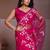 Pink embroidered saree with unstitched blouse