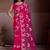 Pink embroidered saree with unstitched blouse
