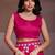 Pink embroidered saree with unstitched blouse