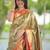 Green classic indian silk rich woven pallu design sarees