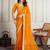 Yellow bandhani printed embroidered pure georgette bandhani saree