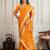 Yellow bandhani printed embroidered pure georgette bandhani saree