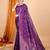 Magenta floral woven design art silk zari banarasi saree with unstitched blouse