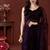 Burgundy two tone saree with blouse