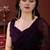 Burgundy two tone saree with blouse