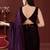 Burgundy two tone saree with blouse