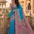 Blue ethnic motifs zari silk blend saree