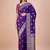 Navy blue ethnic motifs woven zari saree
