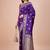 Navy blue ethnic motifs woven zari saree