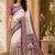 Off white kalamkari silk blend saree