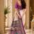Off white kalamkari silk blend saree
