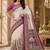 Off white kalamkari silk blend saree