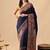 Navy blue woven design paithani sarees