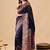 Navy blue woven design paithani sarees
