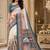 Off white floral silk blend saree
