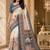 Off white floral silk blend saree