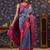 Blue ethnic motifs woven design silk blend banarasi sarees