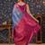 Blue ethnic motifs woven design silk blend banarasi sarees