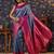 Blue ethnic motifs woven design silk blend banarasi sarees