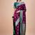 Magenta woven design baluchari silk saree with blouse piece