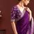 Purple embroidered festive saree with blouse piece