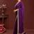 Purple embroidered festive saree with blouse piece