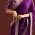 Purple embroidered festive saree with blouse piece